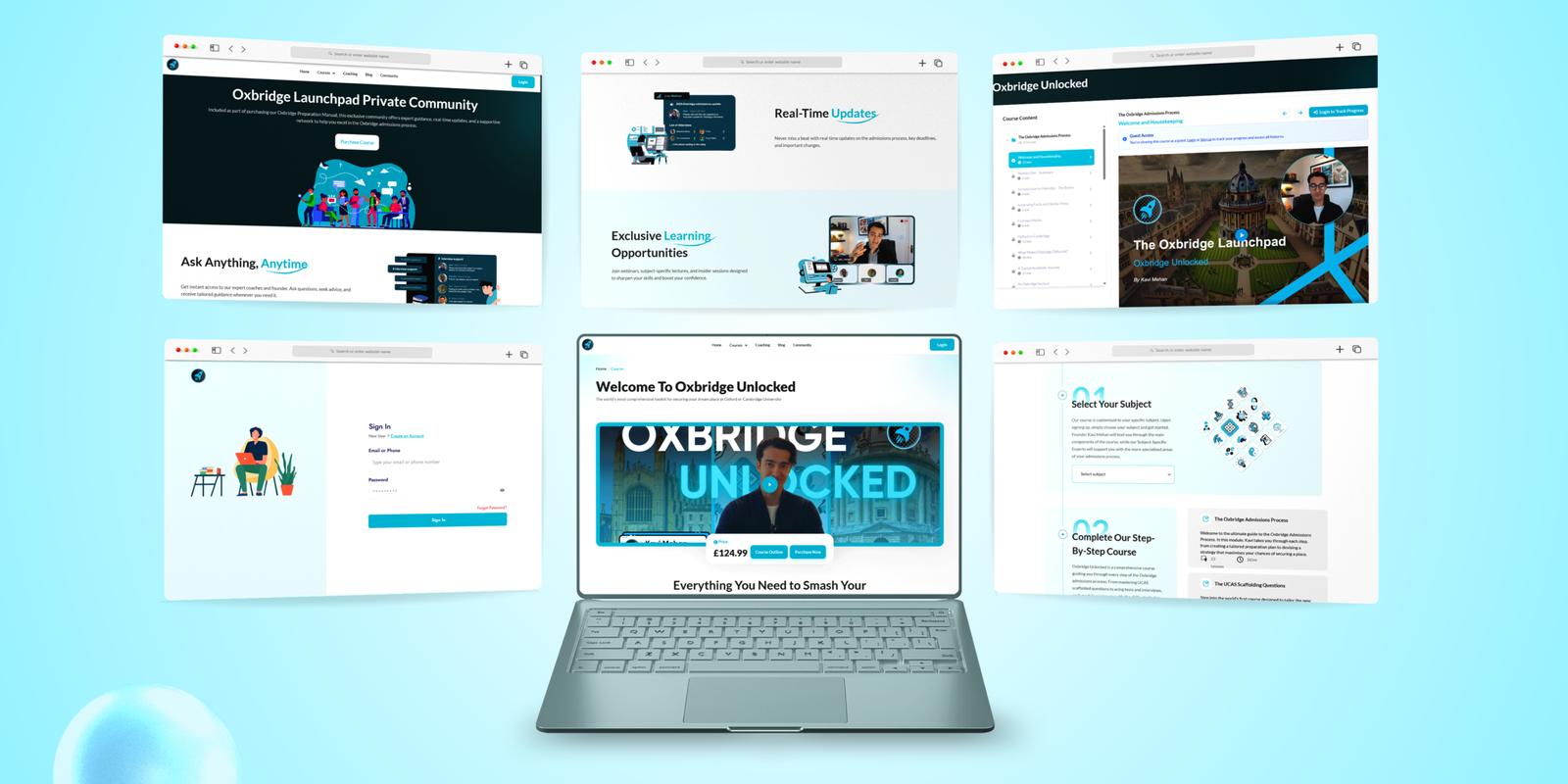 Oxbridge Launchpad — Custom-Coded Education Platform
